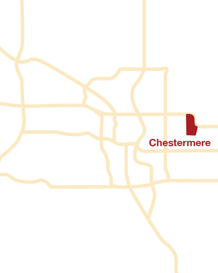 Chestermere location map